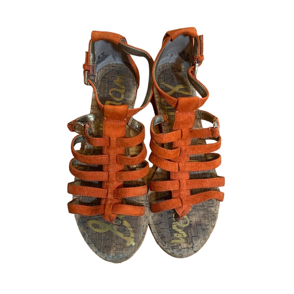 Sam Edelman Orange Suede Summer Flats